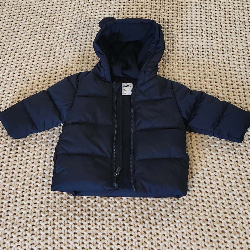 Old Navy Blue Puffer Jacket with Hood
